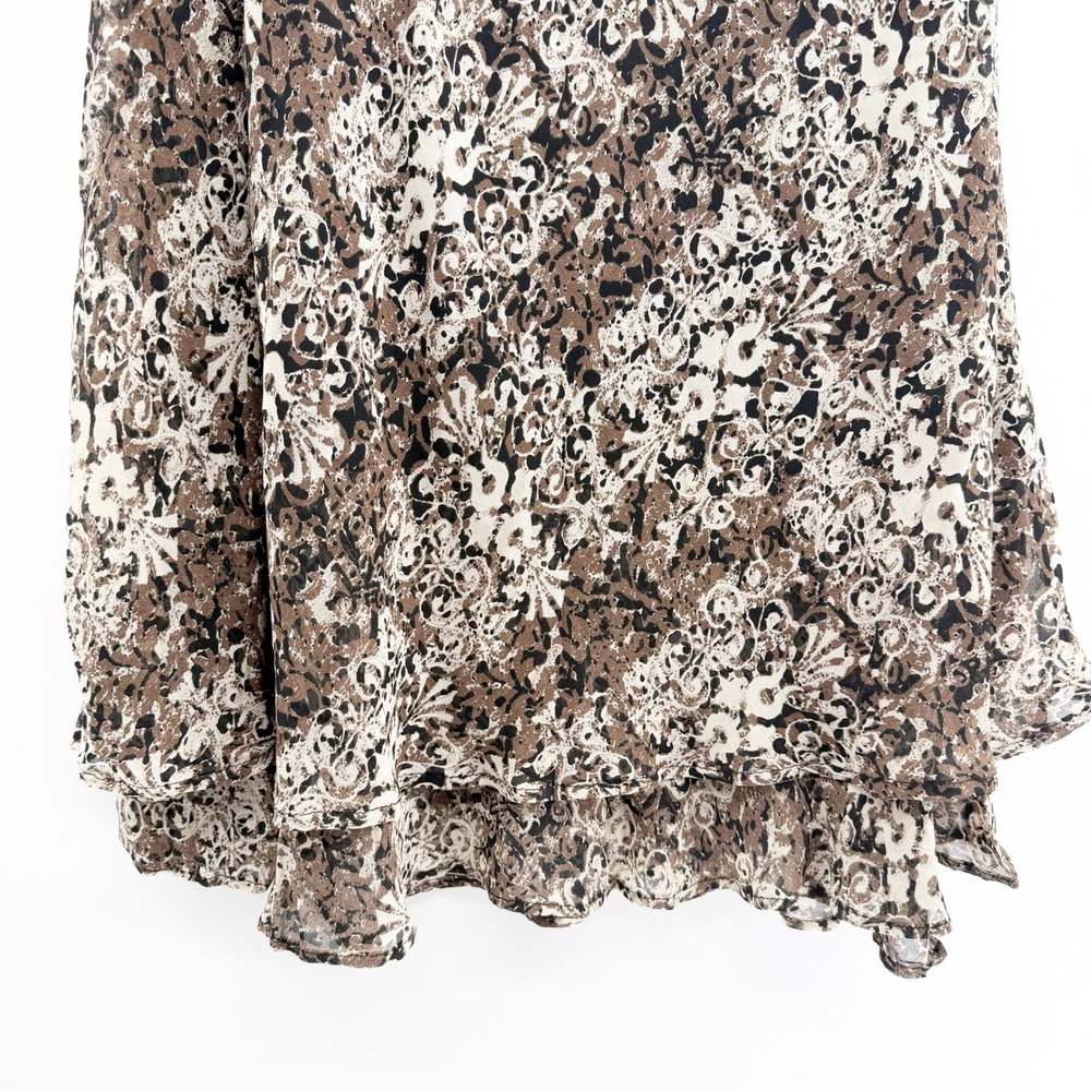 Vintage Y2K Fairy Grunge‎ Maxi Skirt in Brown Cream Size 12P - Picture 7 of 9
